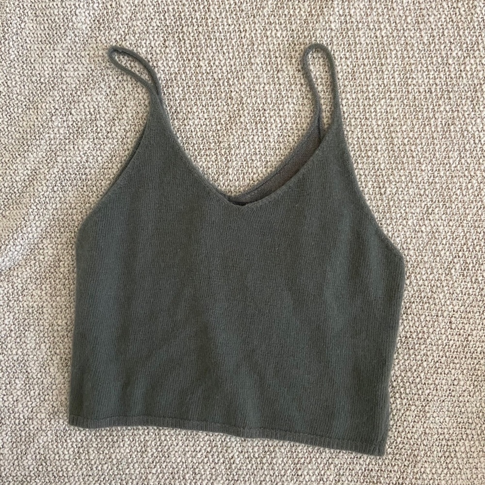FUZZY GREY TANK TOP